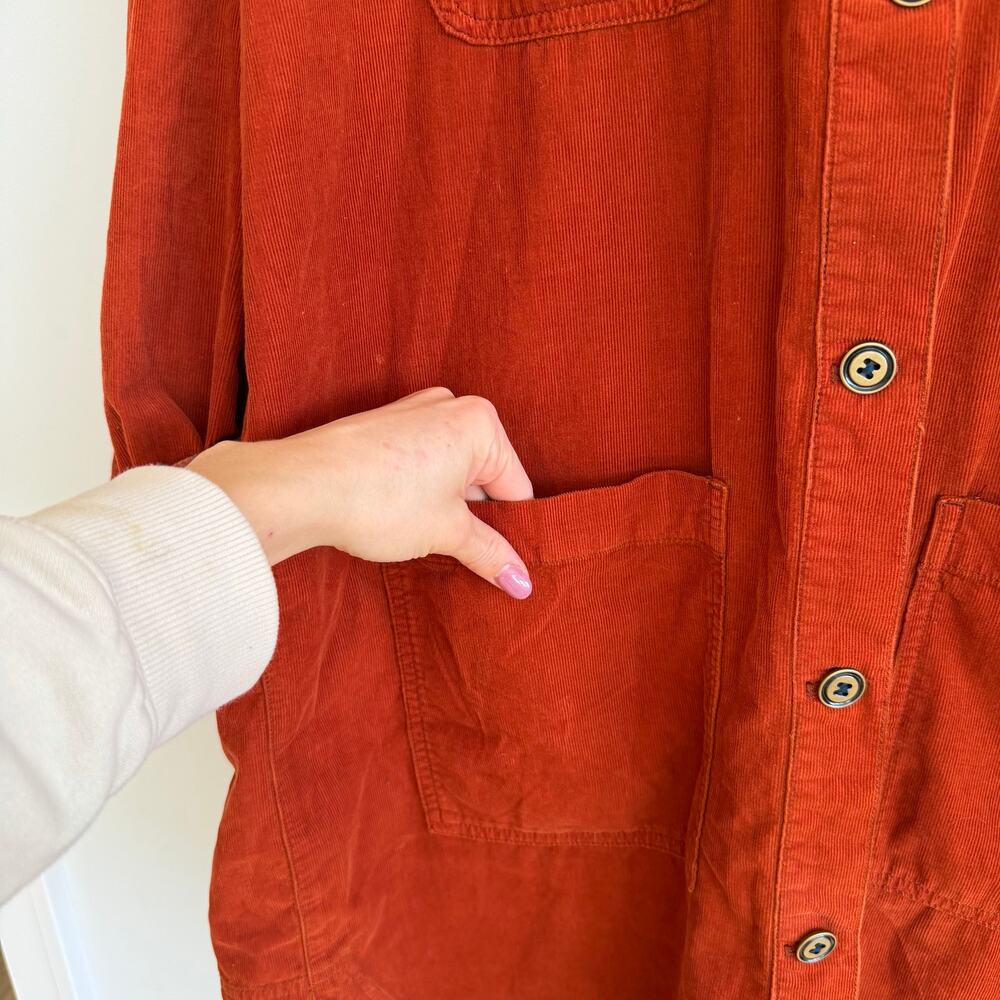 Anthropologie Pilcro Corduroy Button Front Long Sleeve Duster Jacket S - Picture 8 of 12